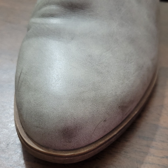 Ankle Grey Boots Cowboy Cut Out style - Picture 6 of 7